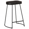 Hokery barowe 2 szt. Czarny 45x40x62 cm Drewno lite Mango