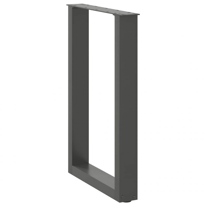 Nogi do stołu jadalnego w kształcie litery U 2 szt. Antracyt 50x(72-73) cm Stal