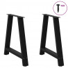 Nogi do stołu jadalnego w kształcie litery A 2 szt. Czarne 80x(72-73) cm Stal