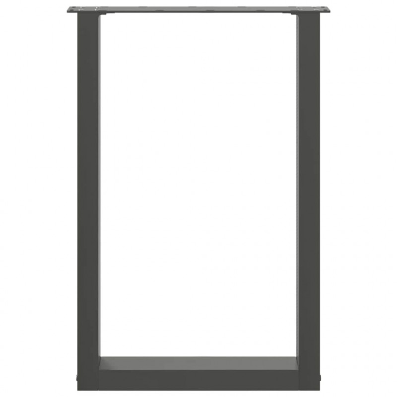 Nogi do stołu jadalnego w kształcie litery U 2 szt. Antracyt 50x(72-73) cm Stal