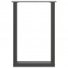 Nogi do stołu jadalnego w kształcie litery U 2 szt. Antracyt 50x(72-73) cm Stal