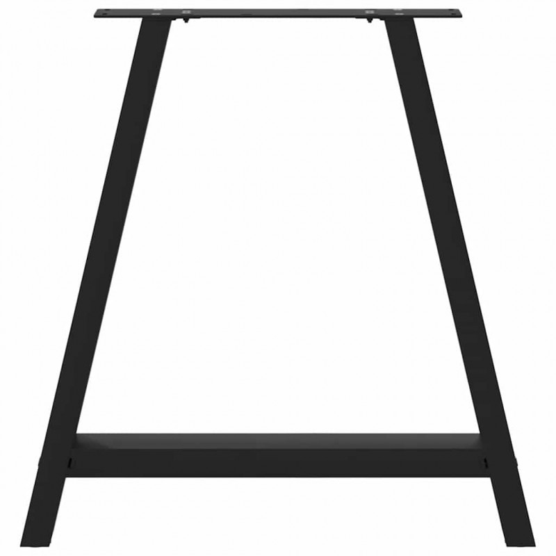 Nogi do stołu jadalnego w kształcie litery A 2 szt. Czarne 80x(72-73) cm Stal