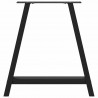 Nogi do stołu jadalnego w kształcie litery A 2 szt. Czarne 80x(72-73) cm Stal