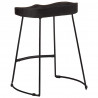 Hokery barowe 2 szt. Czarny 46x38x52 cm Drewno lite Mango