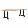 Nogi do stołu jadalnego w kształcie litery A 2 szt. Czarne 80x(72-73) cm Stal