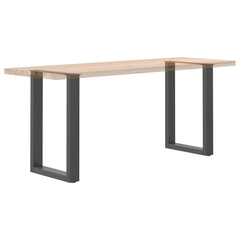 Nogi do stołu jadalnego w kształcie litery U 2 szt. Antracyt 50x(72-73) cm Stal