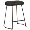 Hokery barowe 2 szt. Czarny 46x38x52 cm Drewno lite Mango