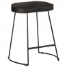 Hokery barowe 2 szt. Czarny 46x38x52 cm Drewno lite Mango