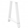 Nogi do stołu jadalnego w kształcie litery A 2 szt. Białe 80x(72-73) cm Stal