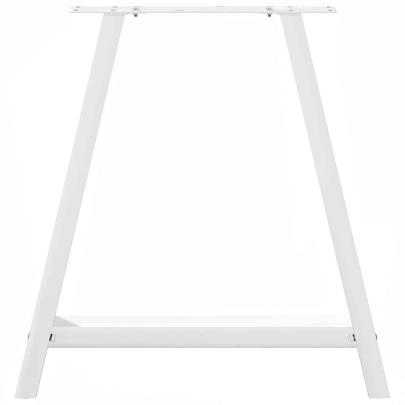 Nogi do stołu jadalnego w kształcie litery A 2 szt. Białe 80x(72-73) cm Stal