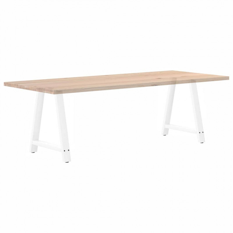 Nogi do stołu jadalnego w kształcie litery A 2 szt. Białe 80x(72-73) cm Stal