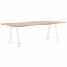 Nogi do stołu jadalnego w kształcie litery A 2 szt. Białe 80x(72-73) cm Stal