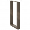 Nogi do stołu jadalnego w kształcie litery U 2 szt. Naturalna stal 50x(72-73) cm Stal