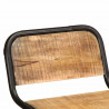 Hokery barowe 2 szt. 46x35,5x80 cm Drewno lite surowe mango