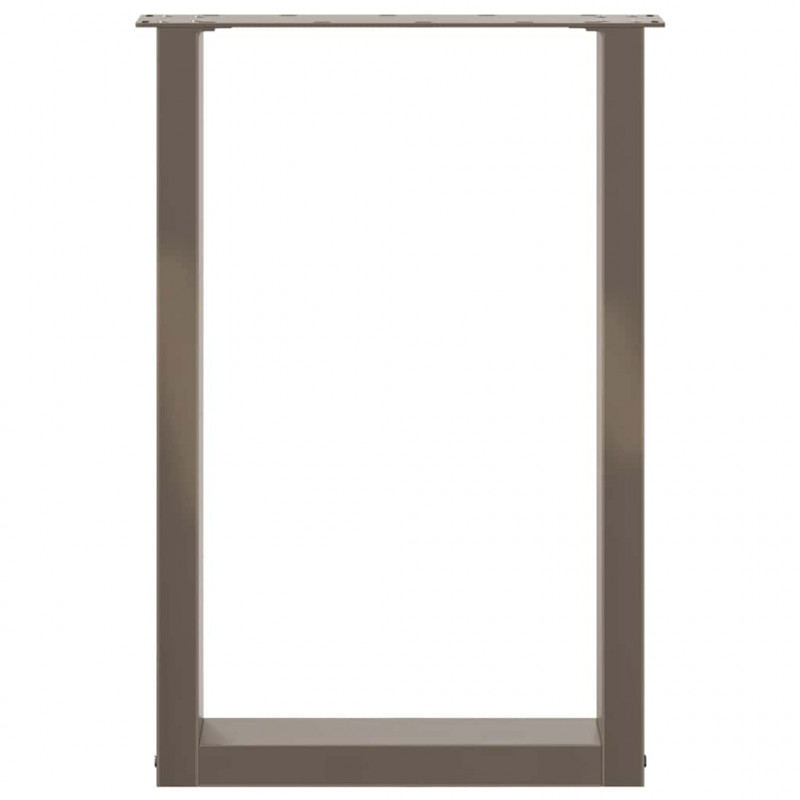 Nogi do stołu jadalnego w kształcie litery U 2 szt. Naturalna stal 50x(72-73) cm Stal