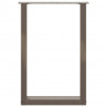 Nogi do stołu jadalnego w kształcie litery U 2 szt. Naturalna stal 50x(72-73) cm Stal
