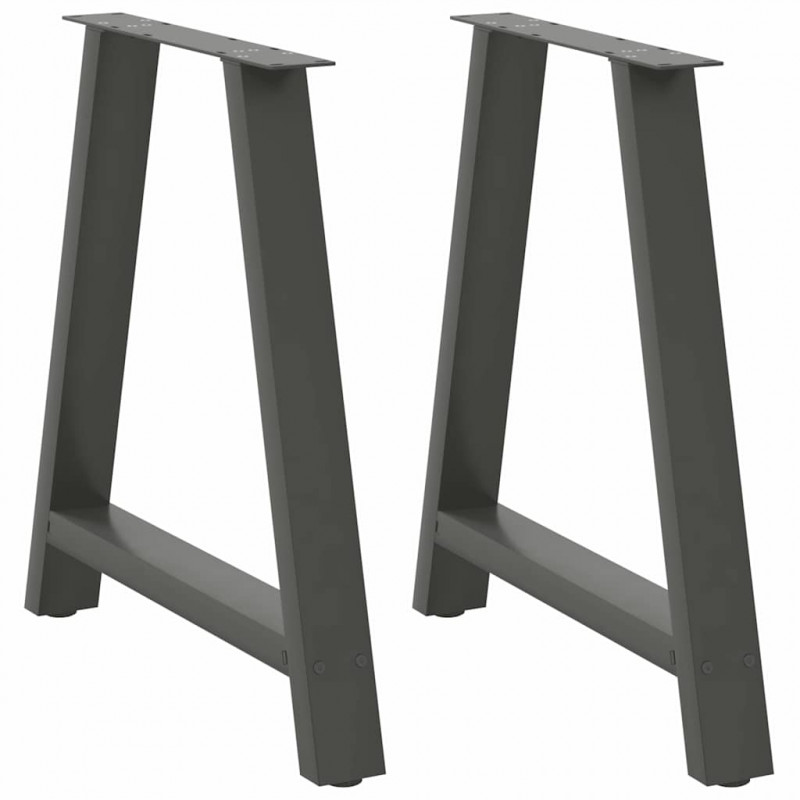 Nogi do stołu jadalnego w kształcie litery A 2 szt. Antracyt 80x(72-73) cm Stal