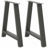 Nogi do stołu jadalnego w kształcie litery A 2 szt. Antracyt 80x(72-73) cm Stal