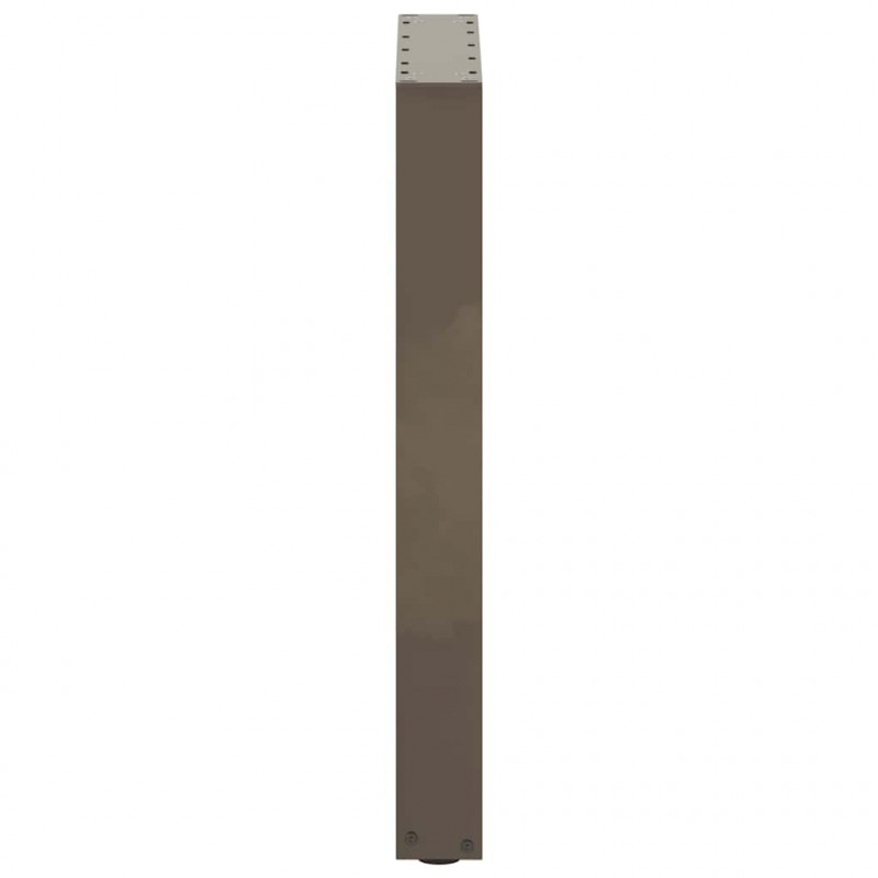 Nogi do stołu jadalnego w kształcie litery U 2 szt. Naturalna stal 50x(72-73) cm Stal