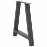 Nogi do stołu jadalnego w kształcie litery A 2 szt. Antracyt 80x(72-73) cm Stal