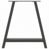 Nogi do stołu jadalnego w kształcie litery A 2 szt. Antracyt 80x(72-73) cm Stal