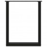 Nogi do stołu jadalnego w kształcie litery U 2 szt. Czarne 60x(72-73) cm Stal