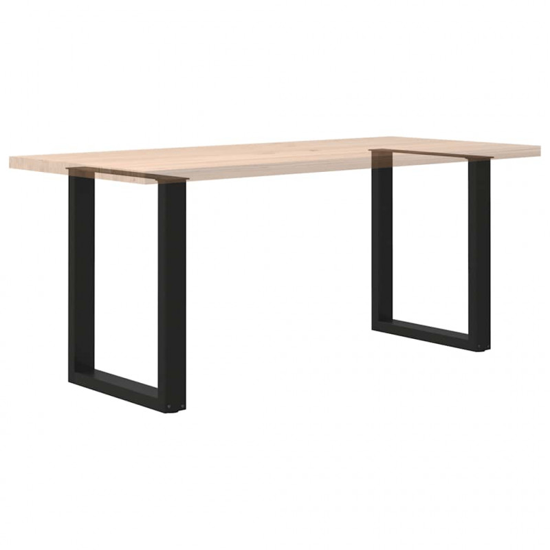 Nogi do stołu jadalnego w kształcie litery U 2 szt. Czarne 60x(72-73) cm Stal