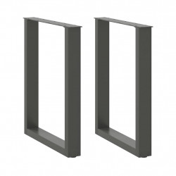 Nogi do stołu jadalnego w kształcie litery U 2 szt. Antracyt 60x(72-73) cm Stal