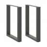 Nogi do stołu jadalnego w kształcie litery U 2 szt. Antracyt 60x(72-73) cm Stal
