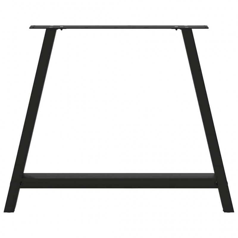 Nogi do stołu jadalnego w kształcie litery A 2 szt. Czarne 90x(72-73) cm Stal