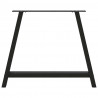 Nogi do stołu jadalnego w kształcie litery A 2 szt. Czarne 90x(72-73) cm Stal