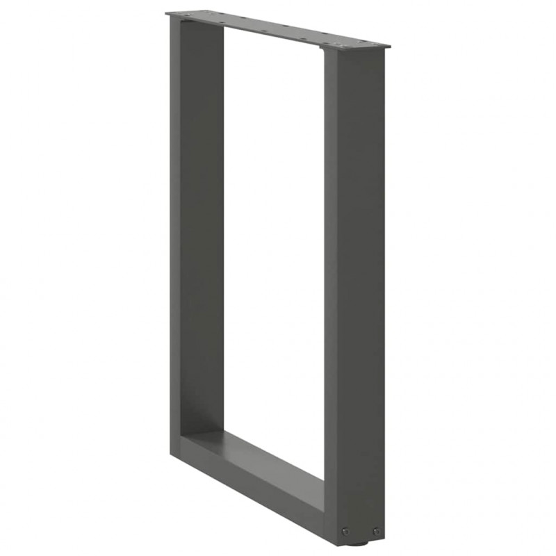 Nogi do stołu jadalnego w kształcie litery U 2 szt. Antracyt 60x(72-73) cm Stal