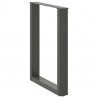 Nogi do stołu jadalnego w kształcie litery U 2 szt. Antracyt 60x(72-73) cm Stal