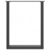 Nogi do stołu jadalnego w kształcie litery U 2 szt. Antracyt 60x(72-73) cm Stal