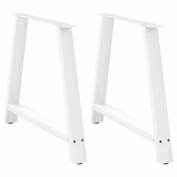 Nogi do stołu jadalnego w kształcie litery A 2 szt. Białe 90x(72-73) cm Stal