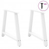 Nogi do stołu jadalnego w kształcie litery A 2 szt. Białe 90x(72-73) cm Stal