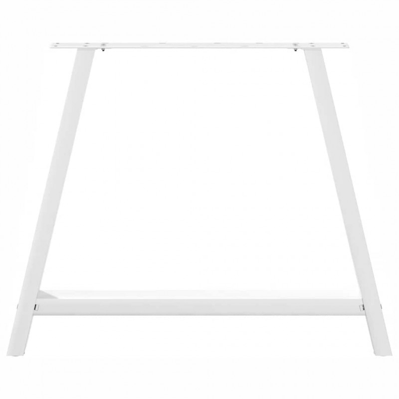 Nogi do stołu jadalnego w kształcie litery A 2 szt. Białe 90x(72-73) cm Stal