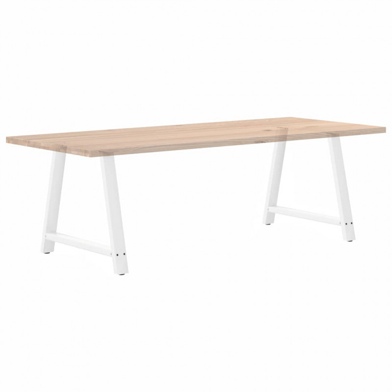 Nogi do stołu jadalnego w kształcie litery A 2 szt. Białe 90x(72-73) cm Stal