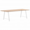 Nogi do stołu jadalnego w kształcie litery A 2 szt. Białe 90x(72-73) cm Stal
