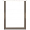 Nogi do stołu jadalnego w kształcie litery U 2 szt. Naturalna stal 60x(72-73) cm Stal