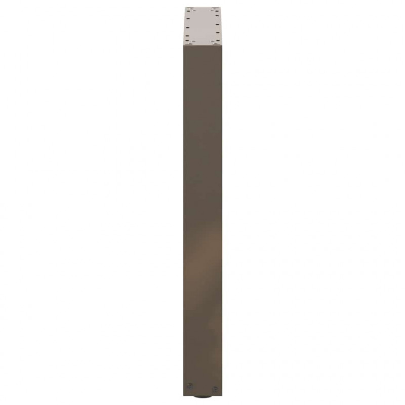 Nogi do stołu jadalnego w kształcie litery U 2 szt. Naturalna stal 60x(72-73) cm Stal