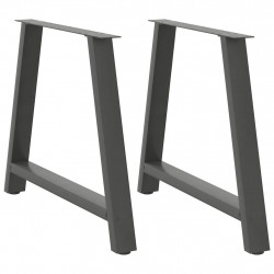 Nogi do stołu jadalnego w kształcie litery A 2 szt. Antracyt 90x(72-73) cm Stal