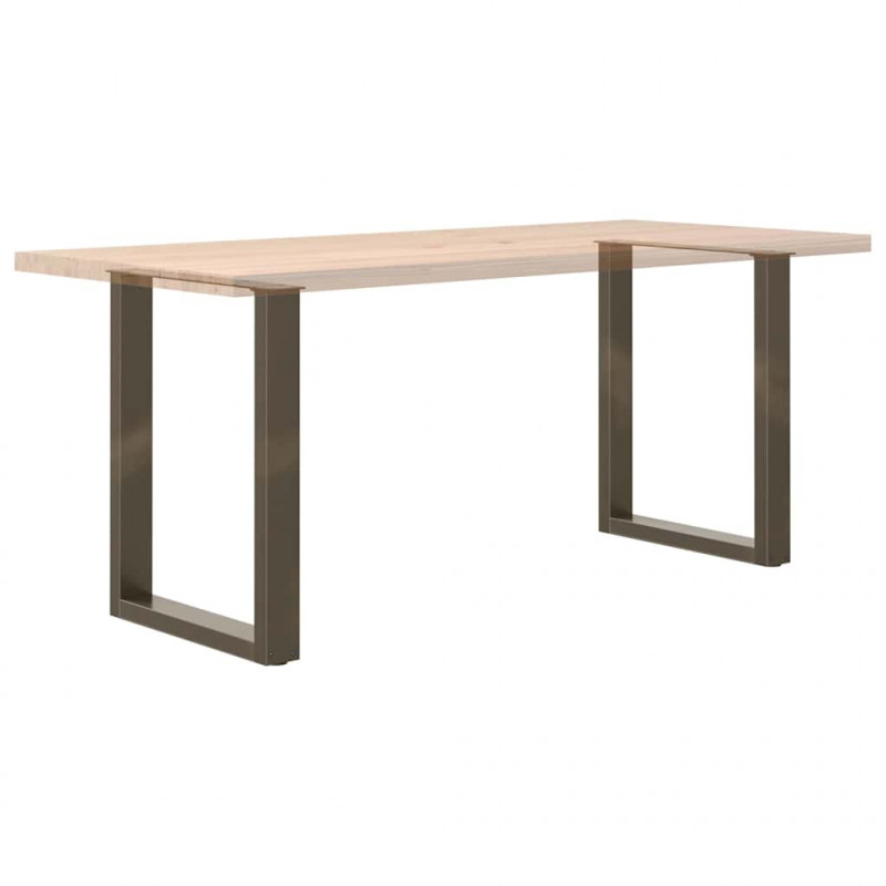 Nogi do stołu jadalnego w kształcie litery U 2 szt. Naturalna stal 60x(72-73) cm Stal