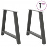 Nogi do stołu jadalnego w kształcie litery A 2 szt. Antracyt 90x(72-73) cm Stal