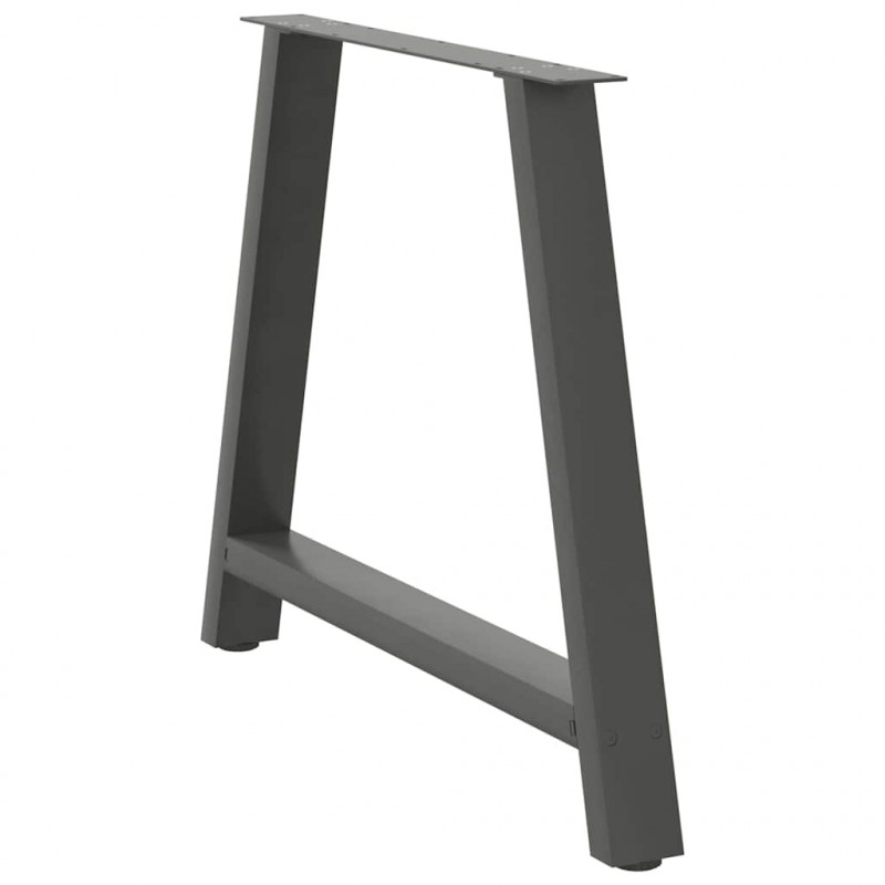 Nogi do stołu jadalnego w kształcie litery A 2 szt. Antracyt 90x(72-73) cm Stal