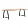 Nogi do stołu jadalnego w kształcie litery A 2 szt. Antracyt 90x(72-73) cm Stal