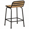 Hokery barowe 2 szt. 46x35,5x70 cm Drewno lite surowe mango