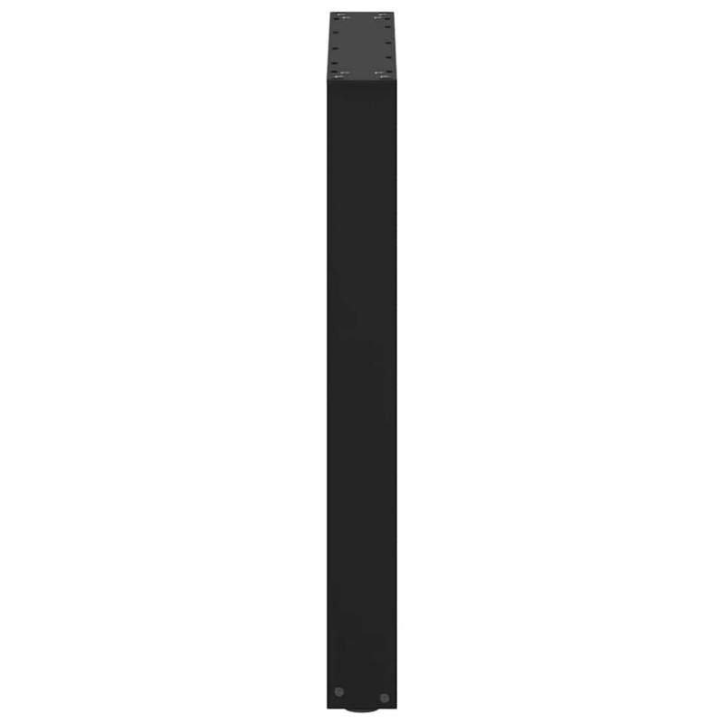 Nogi do stołu jadalnego w kształcie litery U 2 szt. Czarne 70x(72-73) cm Stal