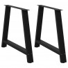Nogi do stołu jadalnego w kształcie litery A 2 szt. Czarne 100x(72-73) cm Stal