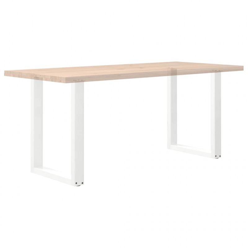Nogi do stołu jadalnego w kształcie litery U 2 szt. Białe 70x(72-73) cm Stal